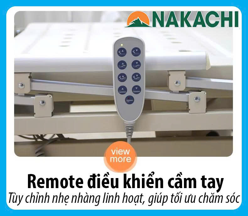 điều khiển cầm tay linh hoạt Giường Y Tế 3 Động Cơ Nakachi NC-03DT
